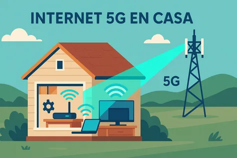 Una vivienda con conexión a internet gracias a una tarifa de 5G en casa.