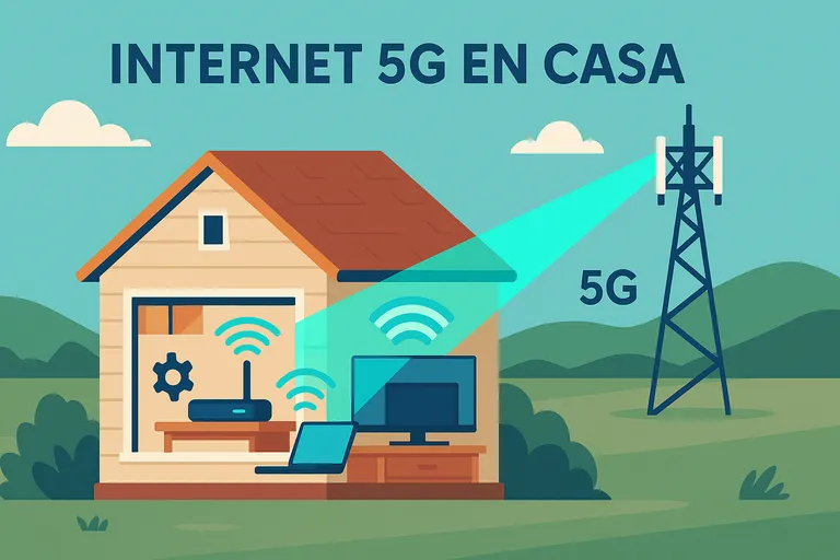 Una vivienda con conexión a internet gracias a una tarifa de 5G en casa.