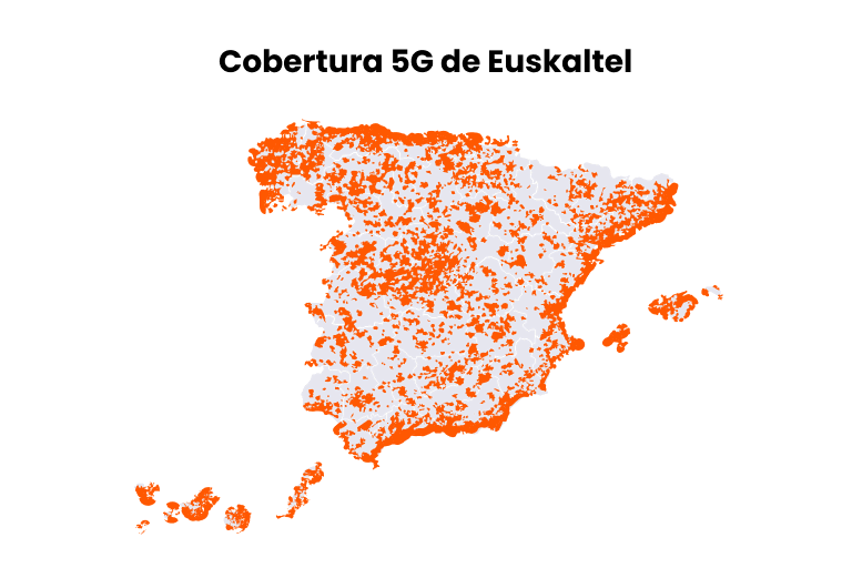 Mapa de cobertura 5g de Euskaltel