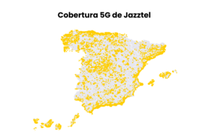 Mapa de cobertura 5g de Jazztel