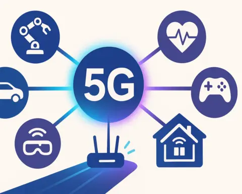 Infografía que representa las distintas aplicaciones del 5G.