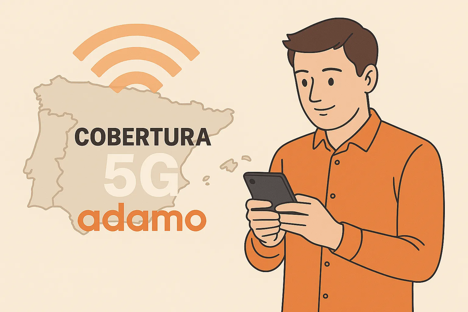 Cobertura 5G de Adamo en áreas rurales de España