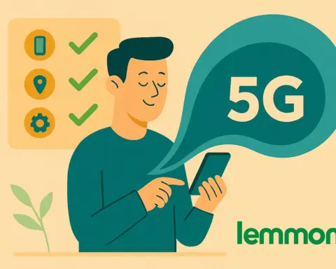 Usuario con teléfono en la mano navega por internet gracias a su tarifa con cobertura 5G de Lemmon.